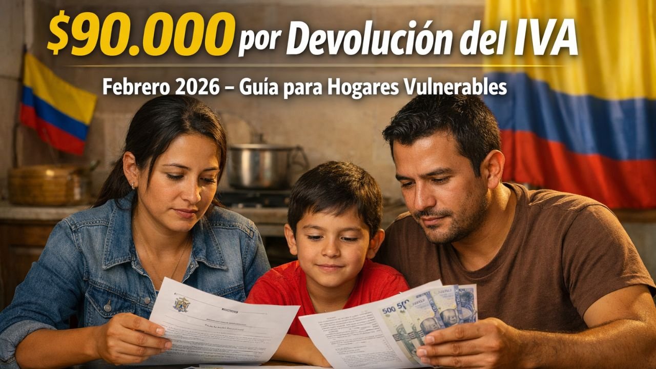 $90.000 por Devolución del IVA en Febrero 2026: Guía para Hogares Vulnerables