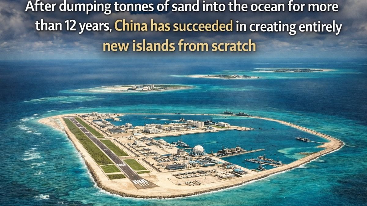 After dumping tonnes of sand into the ocean for more than 12 years, China has succeeded in creating entirely new islands from scratch