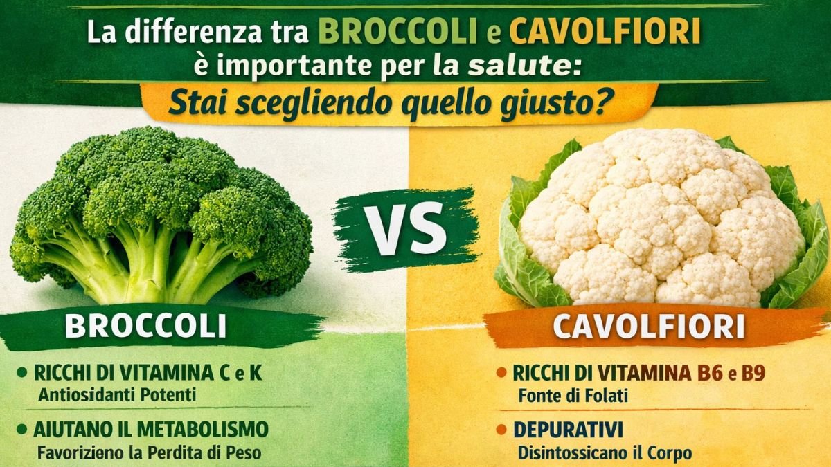 La differenza tra broccoli e cavolfiori è importante per la salute: stai scegliendo quello giusto?