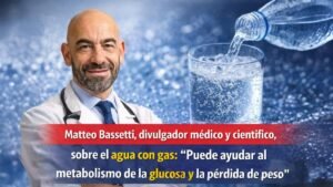 Matteo Bassetti, divulgador médico y científico, sobre el agua con gas: “Puede ayudar al metabolismo de la glucosa y la pérdida de peso”